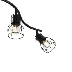 Moderne plafondspot zwart 145 cm 6-lichts - Botu