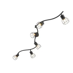 Moderne plafondspot zwart 145 cm 6-lichts - Botu