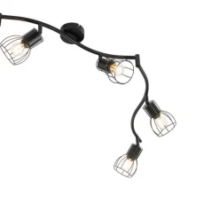 Moderne plafondspot zwart 145 cm 6-lichts - Botu