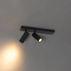 Moderne plafondspot zwart 2-lichts verstelbaar - Renna