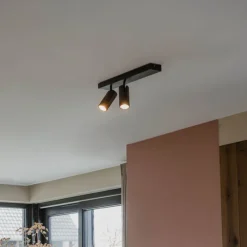 Moderne plafondspot zwart 2-lichts verstelbaar - Renna