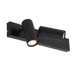 Moderne plafondspot zwart 2-lichts verstelbaar - Renna