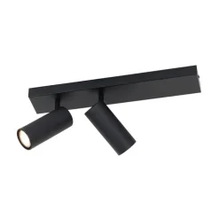 Moderne plafondspot zwart 2-lichts verstelbaar - Renna