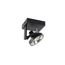 Moderne plafondspot zwart draai- en kantelbaar GU10 111mm - Master