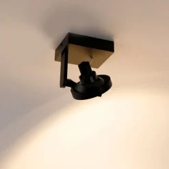 Moderne plafondspot zwart draai- en kantelbaar GU10 111mm - Master