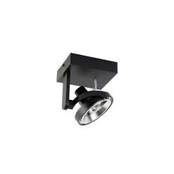 Moderne plafondspot zwart draai- en kantelbaar GU10 111mm - Master