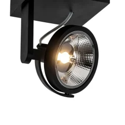 Moderne plafondspot zwart draai- en kantelbaar GU10 111mm - Master