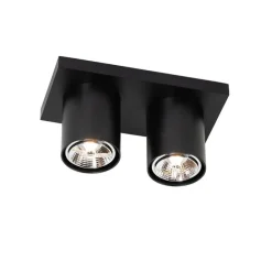 Moderne plafondspot zwart 2-lichts - Tubo