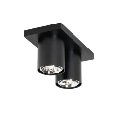 Moderne plafondspot zwart 2-lichts - Tubo