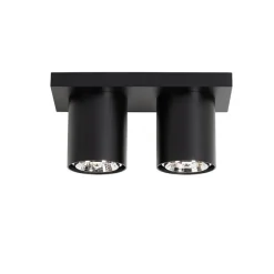 Moderne plafondspot zwart 2-lichts - Tubo