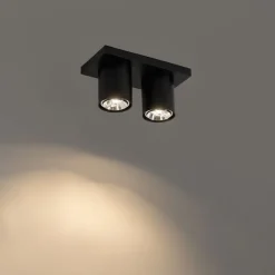 Moderne plafondspot zwart 2-lichts - Tubo