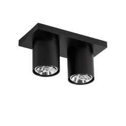 Moderne plafondspot zwart 2-lichts - Tubo