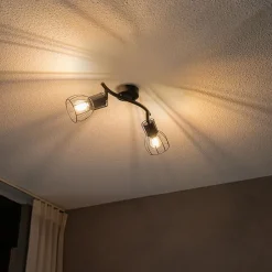 Moderne plafondspot zwart 2-lichts verstelbaar - Botu