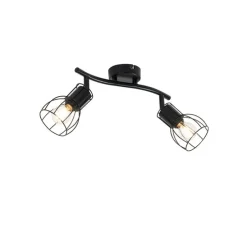 Moderne plafondspot zwart 2-lichts verstelbaar - Botu