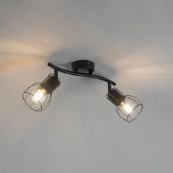 Moderne plafondspot zwart 2-lichts verstelbaar - Botu