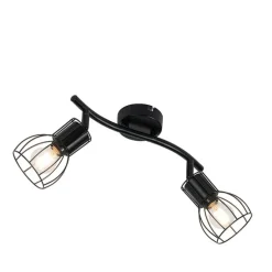 Moderne plafondspot zwart 2-lichts verstelbaar - Botu