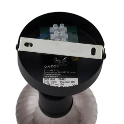 Moderne plafondspot zwart met smoke glas rond - Teddy