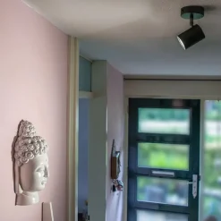 Moderne plafondspot zwart kantelbaar - Jeana