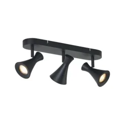 Moderne plafondspot zwart 3-lichts draai- en kantelbaar - Triangle