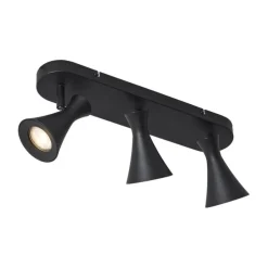 Moderne plafondspot zwart 3-lichts draai- en kantelbaar - Triangle