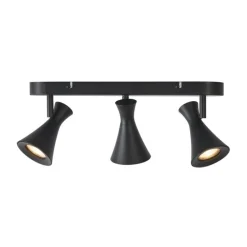 Moderne plafondspot zwart 3-lichts draai- en kantelbaar - Triangle