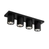 Moderne plafondspot zwart 4-lichts - Tubo