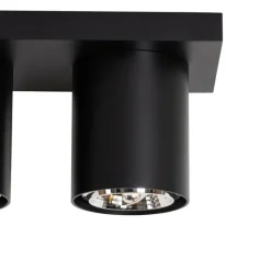 Moderne plafondspot zwart 4-lichts - Tubo