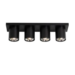 Moderne plafondspot zwart 4-lichts - Tubo