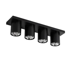 Moderne plafondspot zwart 4-lichts - Tubo