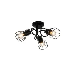 Moderne plafondspot zwart 40 cm rond 3-lichts - Botu