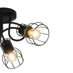 Moderne plafondspot zwart 40 cm rond 3-lichts - Botu