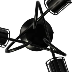 Moderne plafondspot zwart 40 cm rond 3-lichts - Botu