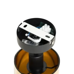 Moderne plafondspot zwart met goud - Lofty