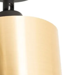 Moderne plafondspot zwart met goud - Lofty