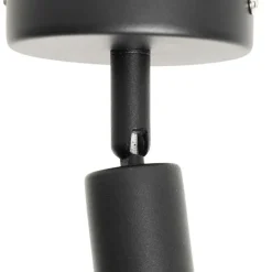 Moderne plafondspot zwart met goud - Lofty