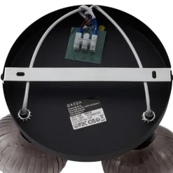 Moderne plafondspot zwart met smoke glas rond 3-lichts - Teddy