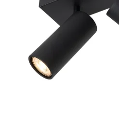 Moderne plafondspot zwart 4-lichts verstelbaar - Renna