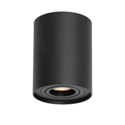 Moderne plafondspot zwart draai- en kantelbaar - Rondoo up