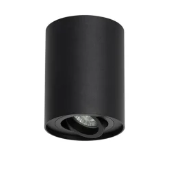 Moderne plafondspot zwart draai- en kantelbaar - Rondoo up