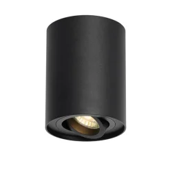 Moderne plafondspot zwart draai- en kantelbaar - Rondoo up