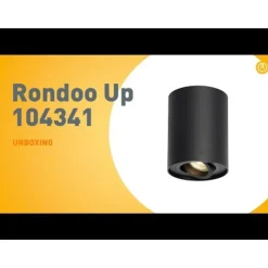 Moderne plafondspot zwart draai- en kantelbaar - Rondoo up