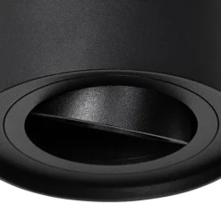 Moderne plafondspot zwart draai- en kantelbaar - Rondoo up