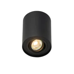 Moderne plafondspot zwart draai- en kantelbaar - Rondoo up