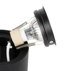 Moderne plafondspot zwart draai- en kantelbaar - Rondoo up