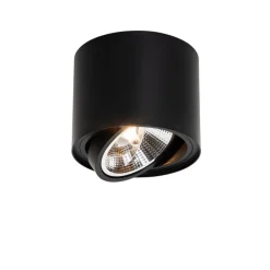 Moderne plafondspot zwart draai- en kantelbaar AR111 - Rondoo Up