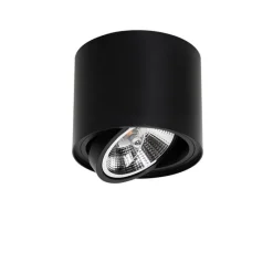 Moderne plafondspot zwart draai- en kantelbaar AR111 - Rondoo Up