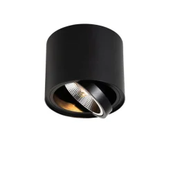 Moderne plafondspot zwart draai- en kantelbaar AR111 - Rondoo Up