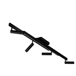 Moderne plafondspot zwart incl. LED dimbaar met afstandsbediening - Zeno