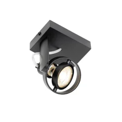 Moderne plafondspot zwart draai- en kantelbaar GU10 50mm - Master