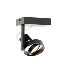 Moderne plafondspot zwart draai- en kantelbaar GU10 50mm - Master